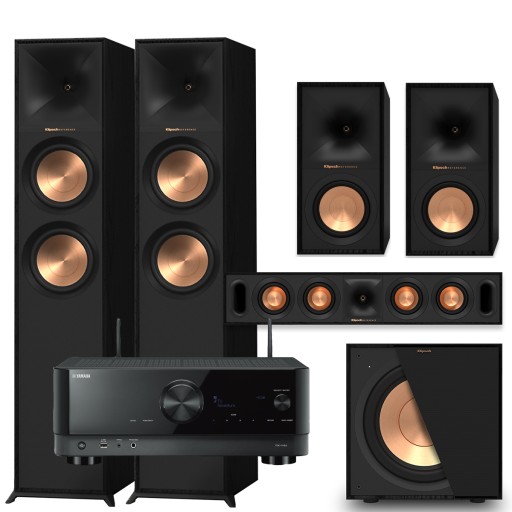 KLIPSCH R-600F R-50M R-30C R-101SW YAMAHA RX-V4A Wi-Fi 4K HDR10