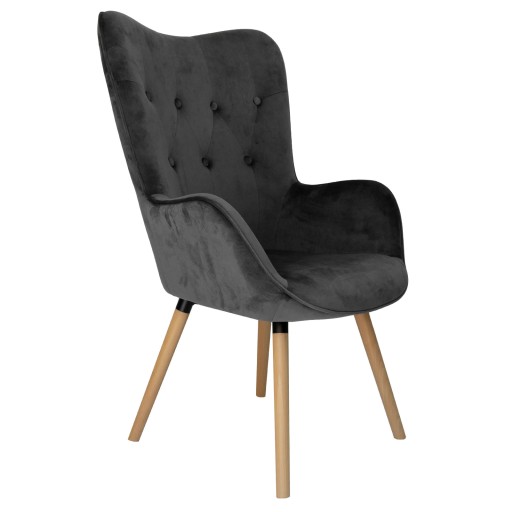 FOTEL USZAK SKANDYNAWSKI RETRO SALON COZY POPIEL