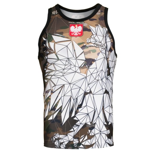 Bezrękawnik TANK TOP męski siłownia POLSKA CAMO XL
