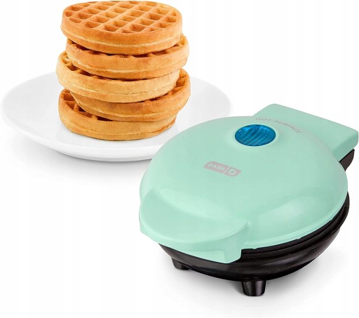 Mini making machine waffles 4 inches, light green