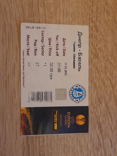 Liga Europy , Dnipro - FC Basel