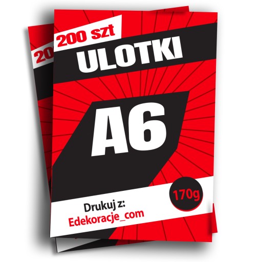 Ulotki ulotka A6 170g FULLCOLOR 4+4 Dwustronna 200 sztuk