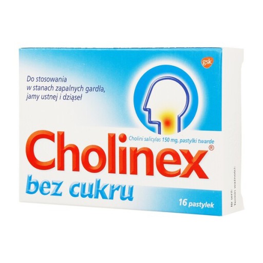 Cholinex, 150 mg, pastylki (bez cukru), 16 szt.