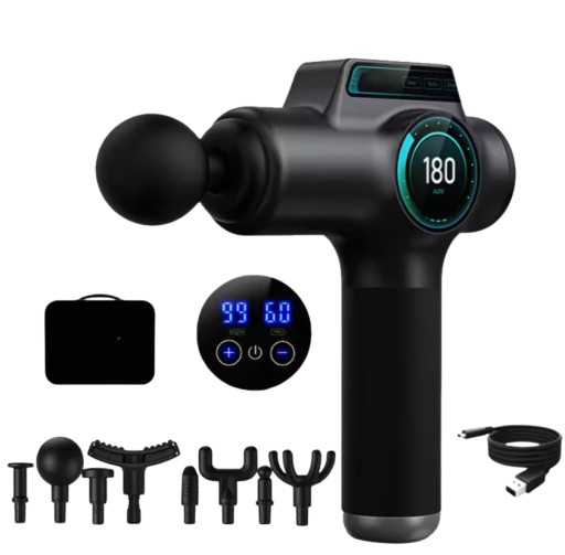 PISTOLET DO MASAŻU MASAŻER DO PLECÓW CIAŁA MASSAGE GUN PRO 2004 FTT