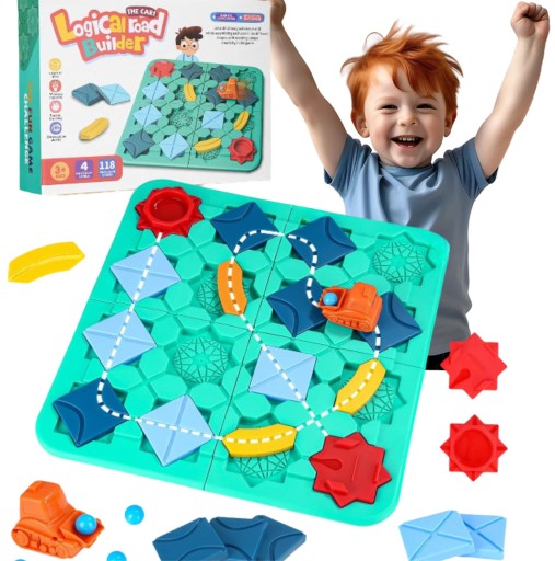 PUZZLE ULICA BUDOWA DRÓG DLA DZIECI MONTESSORI DROGA PREZENT ZABAWKA KLOCKI