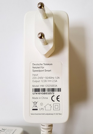 ZASILACZ 12V 2.5A WTYCZKOWY IMPULSOWY 30W DT Speedport SMART adapter
