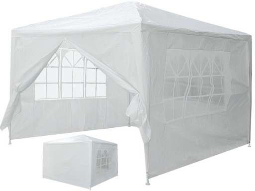 PAWILON HANDLOWY NAMIOT OGRODOWY ALTANA 3x3 m + 4 ŚCIANKI OKNA ZAMYKANY