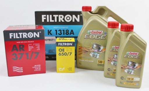 FILTRY+OLEJ CASTROL AUDI A4 B8 A6 C7 Q5 Q7 3.0TDI