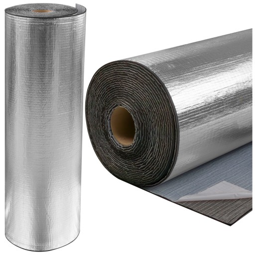 ALUMINOWA Folia MATA wygłuszająca z klejem 3mm ekran zagrzejnikowy pianka