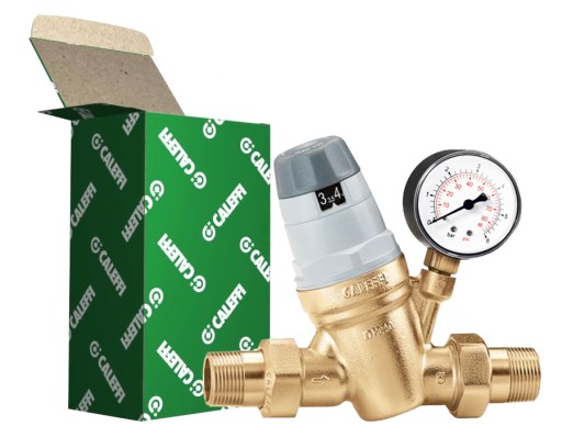 REDUKTOR CIŚNIENIA WODY 3/4 Z MANOMETREM CALEFFI