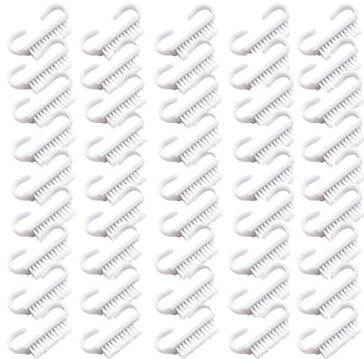 50 sztuk SZCZOTECZKI do paznokci manicure BIAŁE do odpylania MANICURE