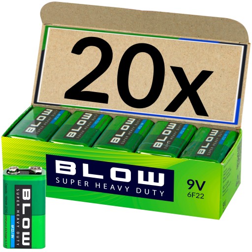 20x NAJMOCNIEJSZA BATERIA 6LR61 6F22 ZABAWKI