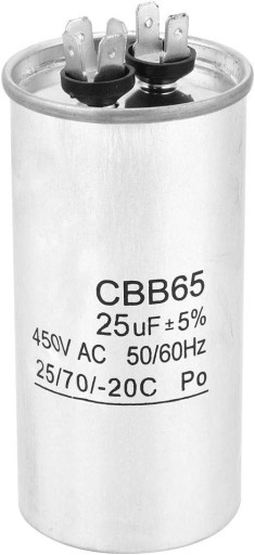 CBB65 25UF 450V Kondensator Powłoka Aluminiowa Kondensator