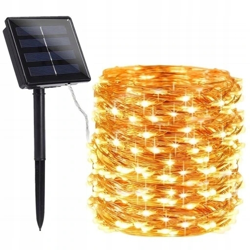 GIRLANDA LAMPKI OGRODOWE SOLARNE 10M 100LED