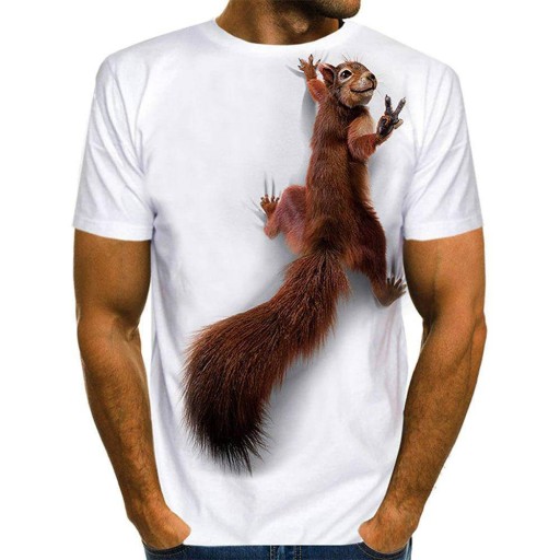 KOSZULKA MĘSKA T-SHIRT Z WIEWIÓRKĄ 3D WIEWIÓR XL