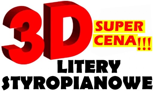 Litery 3D STYROPIAN - 10cm.