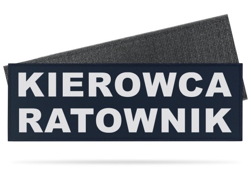 KIEROWCA RATOWNIK emblemat odblaskowy 30 x 10 cm