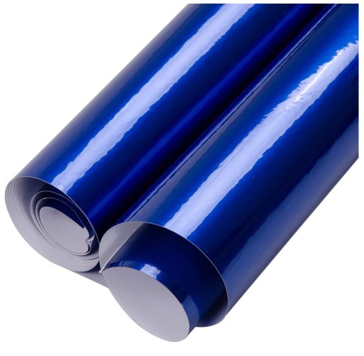 FOLIA OKLEINA NIEBIESKA METALLIC POŁYSK 50x152cm