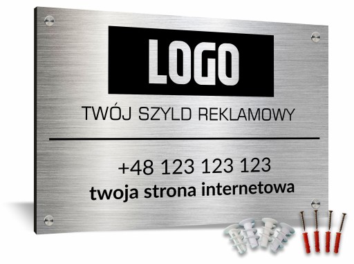 Szyld Tabliczka Tablica z nazwą LOGO Druk UV 80x60