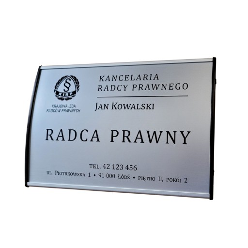 Szyld TABLICZKA NA DRZWI GRAWER ALUMINIUM 15x21cm