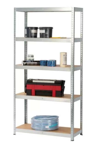 REGAŁ METALOWY MAGAZYNOWY 180x75x35 150kg x5 półek