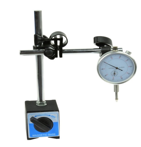 STATYW PODSTAWA MAGNETYCZNA z CZUJNIKIEM ZEGAROWYM 0-10mm dokładność 0,01mm