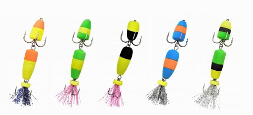 ZESTAW SPINING5x MANDULA BAŁWANEK 3 CZĘŚCI SANDACZ SZCZUPAK DRAPIEŻNIK 10cm