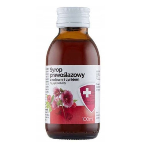 Syrop prawoślazowy z malinami i cynkiem 100 ml