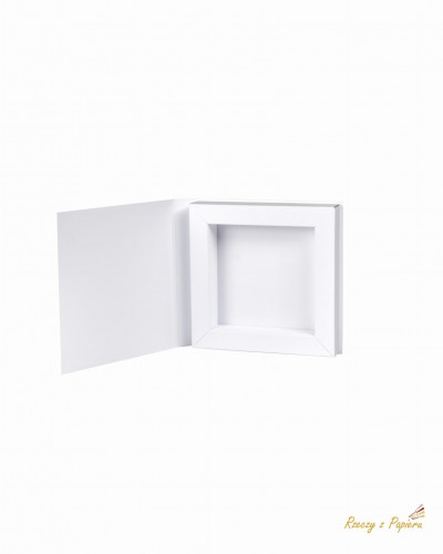 Pudełko Shadow box z okładką - białe