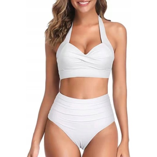 BIKINI STRÓJ KĄPIELOWY WYSOKI PUSH UP RETRO