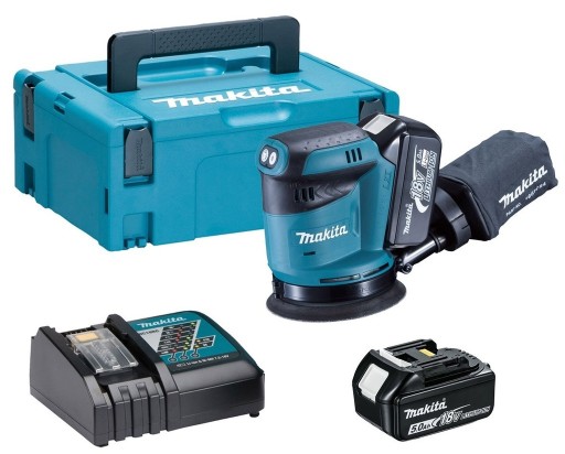 MAKITA DBO180RTJ SZLIF MIMOŚRODOWA 2x5.0Ah MAKPAC