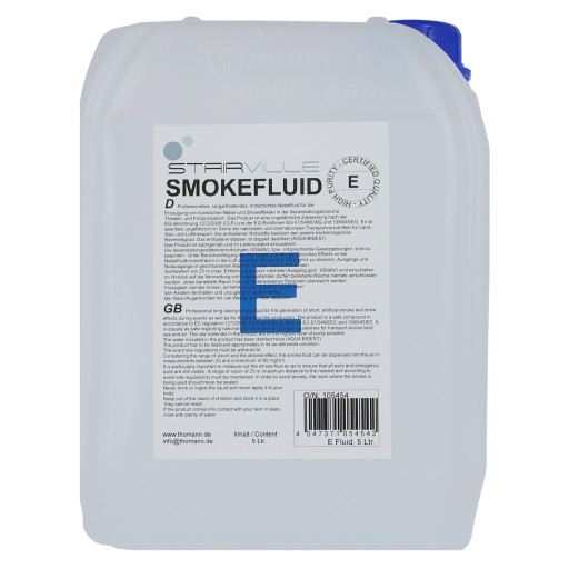 Płyn do wytwornic dymu średnio gęsty rozpraszalny dym Stairville E Fluid 5L