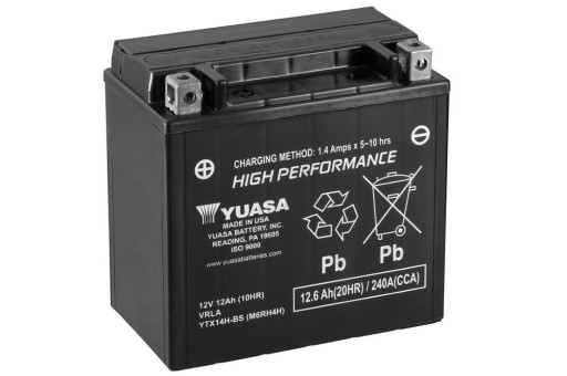 Akumulator 12Ah 240A L+ YUASA YTX14H-BS