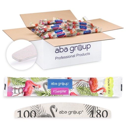 Pilnik do Paznokci 100/180 Łódka Półksiężyc Slim Folia Aba Group 500 szt
