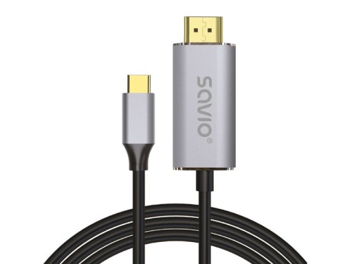 Kabel USB Typ-C - HDMI SAVIO CL-170 4K 60Hz 1 m