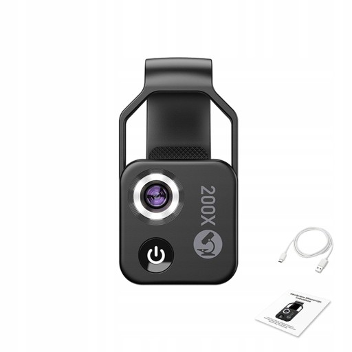 MIKROSKOP DO TELEFONU KOMÓRKOWEGO z 6LED 200X