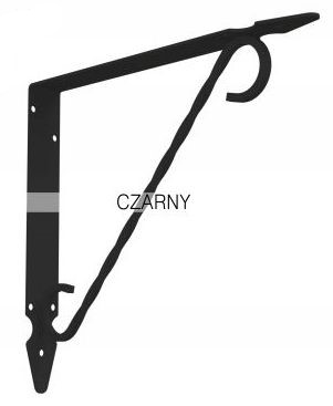 WSPORNIK pod półkę 250x220 *CZARNY* OZDOBNY KĄTOWNIK PODPÓRKA półki