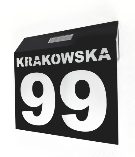 Tablica Adresowa Solarna LED ALU Japońskie Aku STL