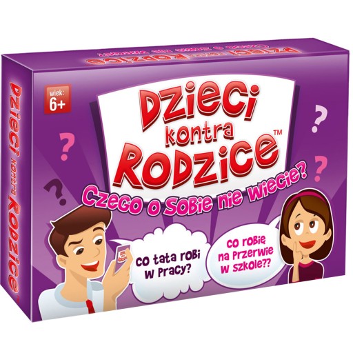 Dzieci Kontra Rodzice Czego o Sobie nie Wiecie? Rodzinna familijna gra quiz