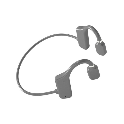 Słuchawki bezprzewodowe Bluetooth z mikrofonem do biegania, jazdy na rowerze, szare