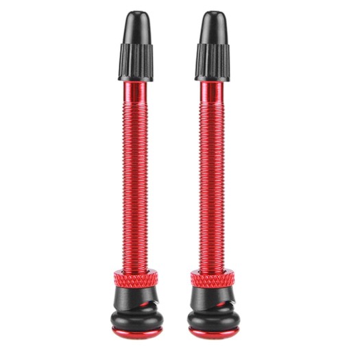 -Valve, Designed for Tubeless Tires, Aluminum Stem Nut, Valve Core Red 72mm