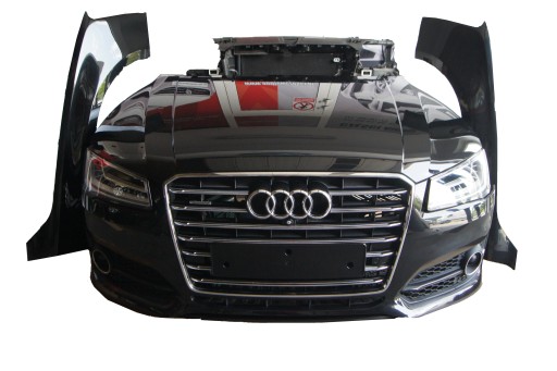AUDI A8 LIFT 4H0 LY9T PRZÓD MASKA ZDERZAK LAMPY