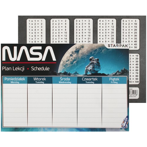 PLAN LEKCJI Z TABLICZKĄ MNOŻENIA NASA A5 STARPAK