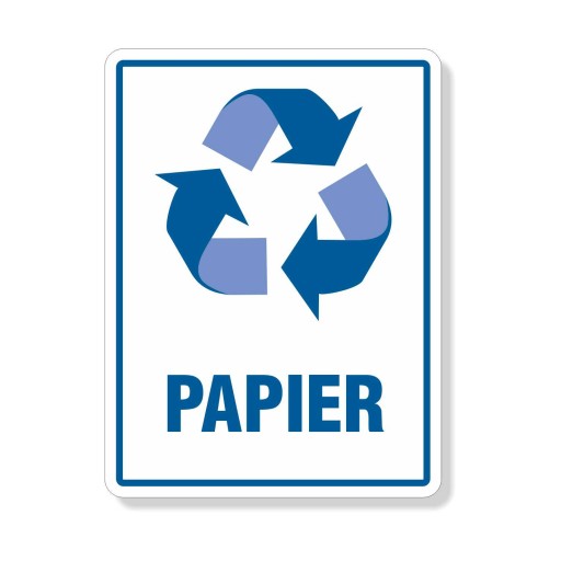 SEGREGACJA Nalepka na śmietnik PAPIER 20cm EKO