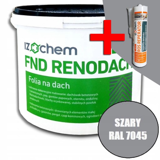 IZOCHEM FND RENODACH SZARY RAL 7045 10kg + GRATIS