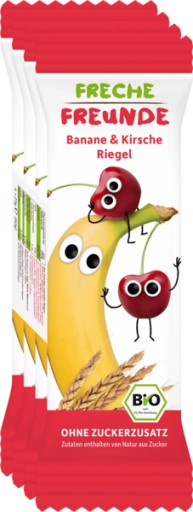 FrecheFreude BIO Batonik Zboża Wiśnia Banan 4szt