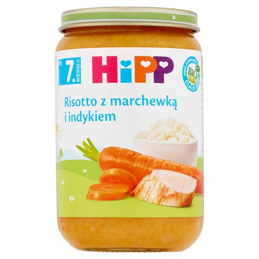 HiPP Risotto z marchewką i indykiem BIO 220g po 6 miesiącu