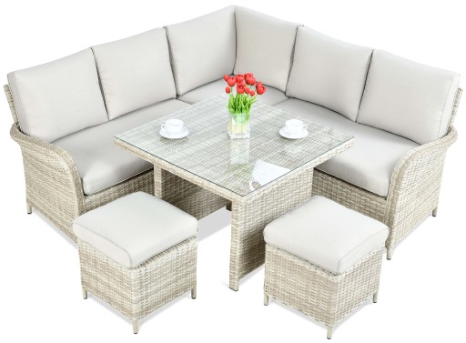 Narożnik ogrodowy technorattan VENTURA Beige