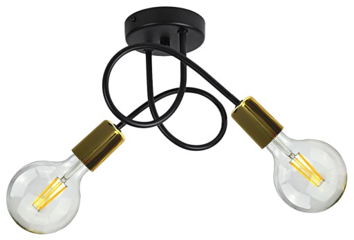 LAMPA WISZĄCA ŻYRANDOL PLAFON EDISON ZŁOTO LOFT