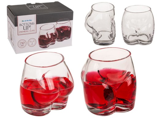 Szklanki do drinków 2szt wina Pupa Dupa prezent na dzień mężczyzny